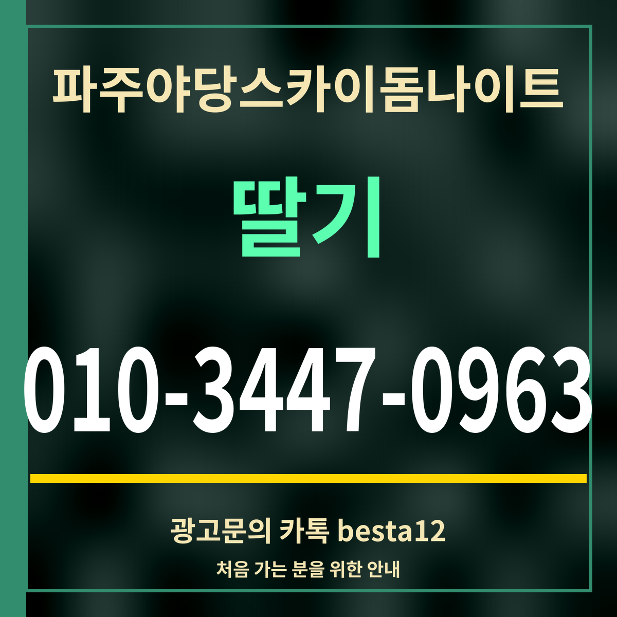 광고 · 파주야당스카이돔나이트 · 딸기 · 010-3447-0963